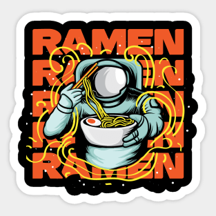 Astronaut Ramen Noodle Lover Sticker